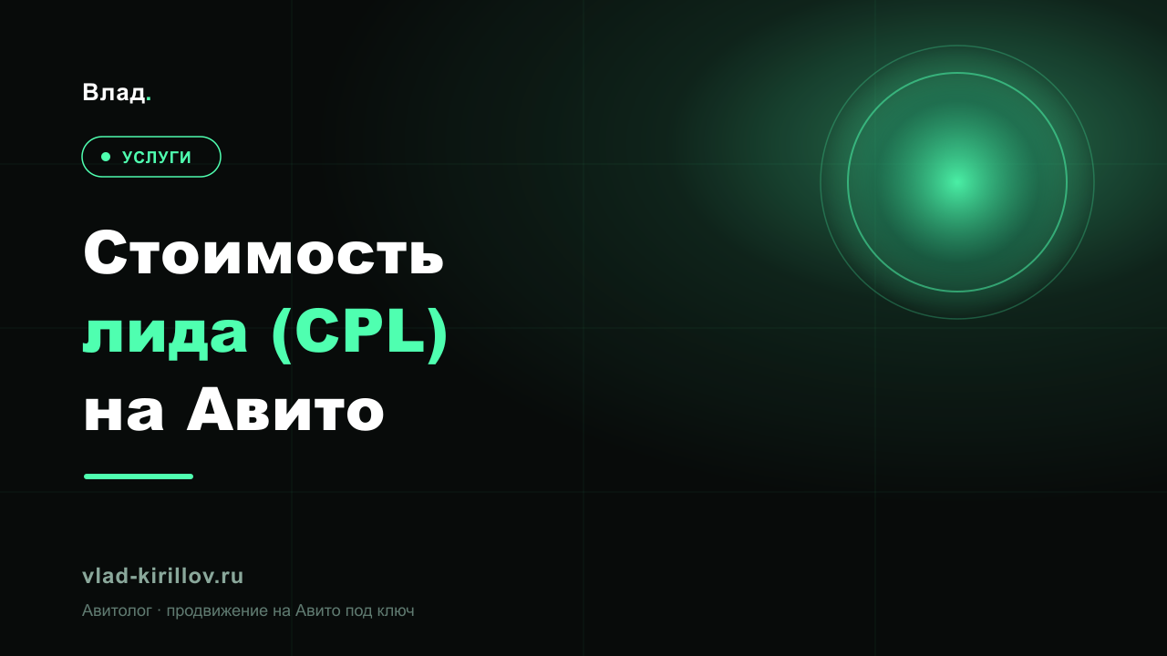 Стоимость лида на Авито (CPL): как считать и снижать
